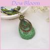 Collana Bohemienne con Ciondolo a Goccia d'Acqua Realizzata in Resina e Plastica per Donne Casual