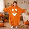 Kids' Halloween Printed Flannel Romper Pajama Set for Loungewear