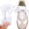 4 Pairs Organza Shoelaces Set - 2.5cm Wide Black & White Plaid Shoelaces, Leopard Print Shoe Laces for White Shoes/Sneakers
