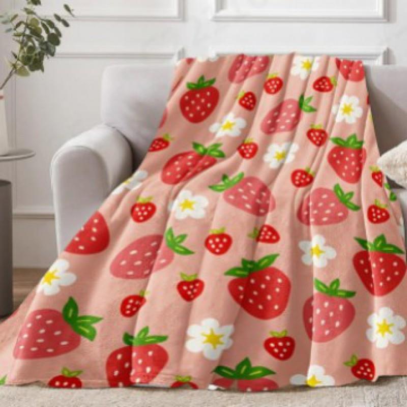 Halloween Pumpkin Spider Web Flannel Blanket Soft Warm Home Throw Gift