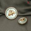 6Pcs Bee Metal Flower Buttons For Women Dress Coat Suit Cardigan Sewing Button