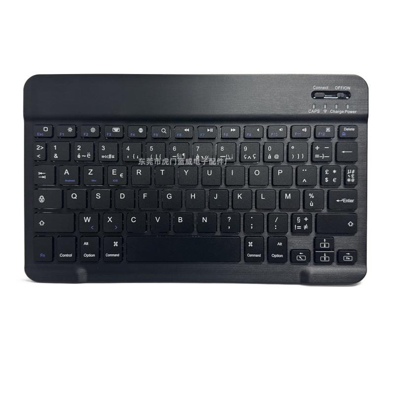 Multilingual 10" Bluetooth Keyboard - Compatible with Spanish, Russian, Thai, Arabic, Pinyin, Traditional Chinese, and Cangjie on iPad Tablets.
