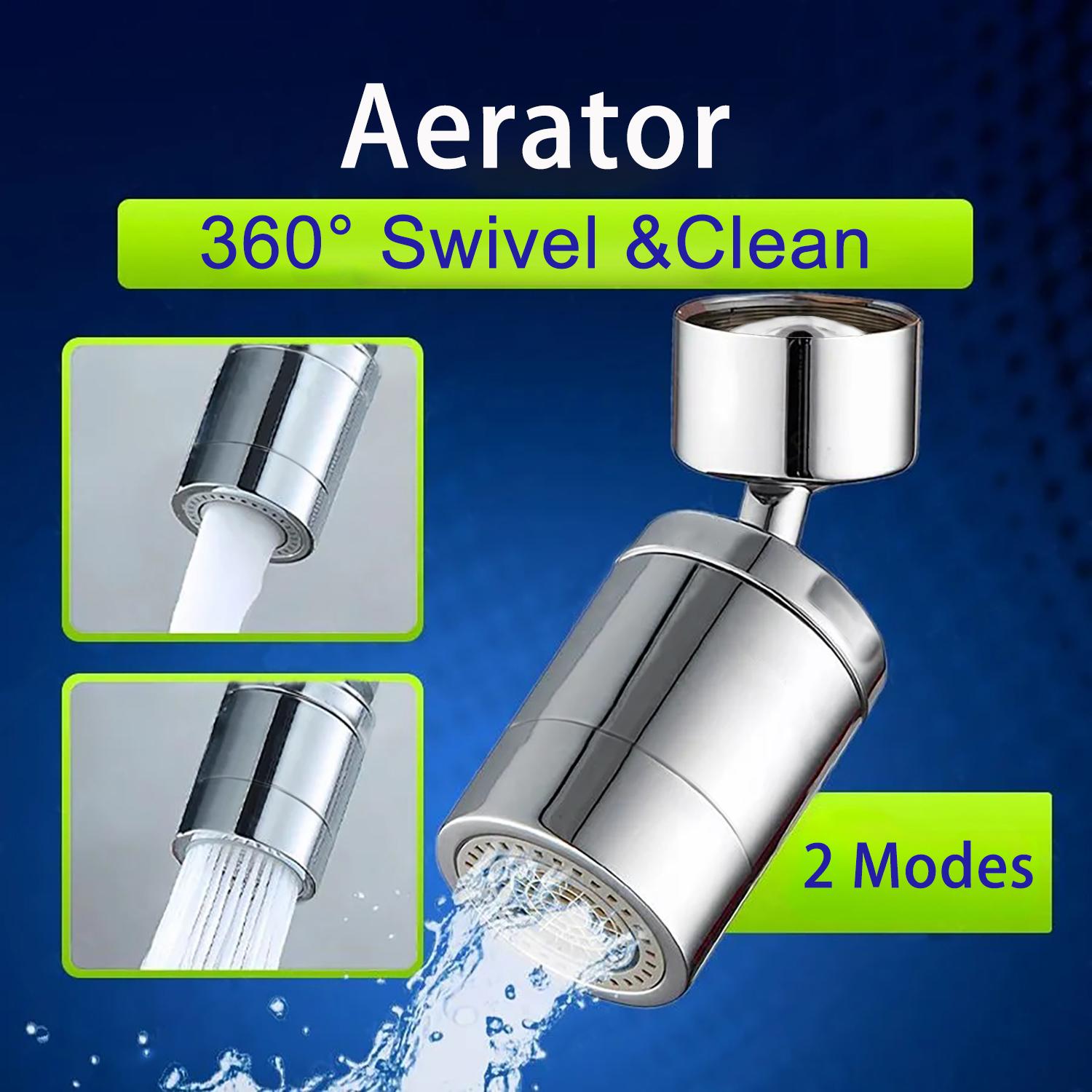 

2 Modes Kitchen Sink Faucet Adjustable 360° Rotary Splash-proof Filter Faucet Sprayer Head Bathroom Tap Extender Adapter