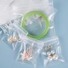 10/100pcs Clear EVA Zipper Bags Resealable Jewelry Pouches Anti Tarnish Storage for Bracelets Necklaces Beads