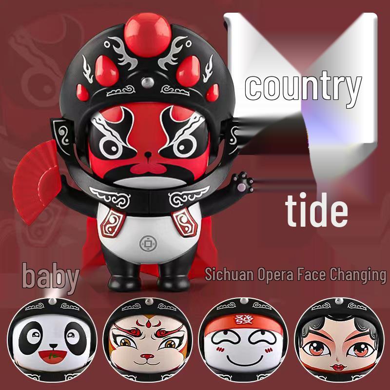 Nezha Face-Changing Keychain: Conquer the Dragon King, Ao Bing Press-to-Change Doll Pendant