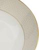 Official Wedding Geo Gold Wedding Tableware Wedding Gift for the Bride and Authentic Imported [Wedgwood Wrapping] Bowl/Dish, Approx. 24cm, White.