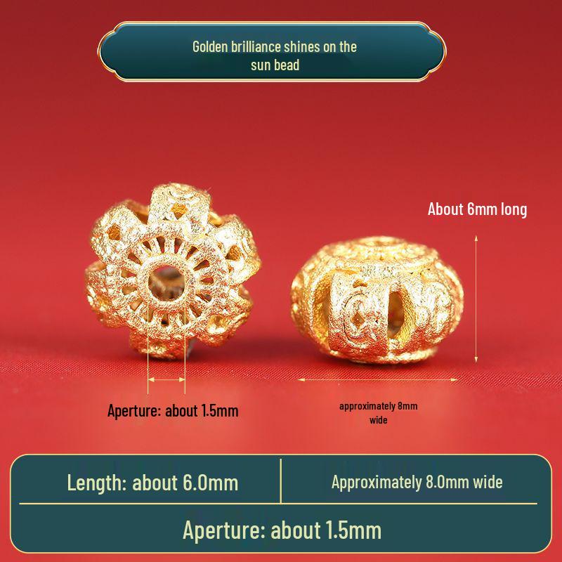 Year of the Horse Sand Gold Non-Fading Drip Oil Beaded DIY Bracelet and Jewelry Accessories.