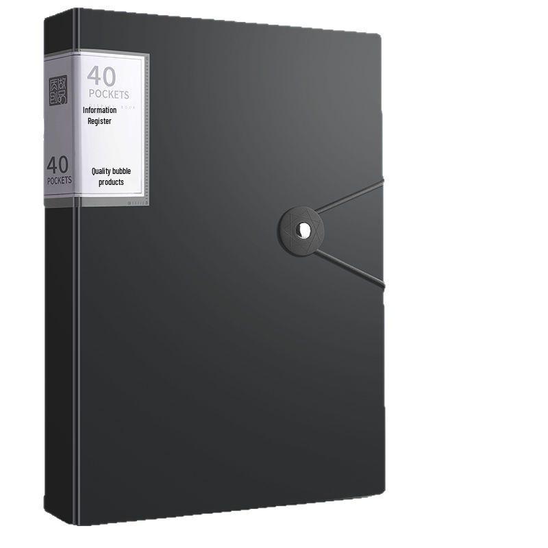 Transparent A4 Document Folder with Insert Pages for Office, Meetings, Contracts, Student Papers, and Certificates