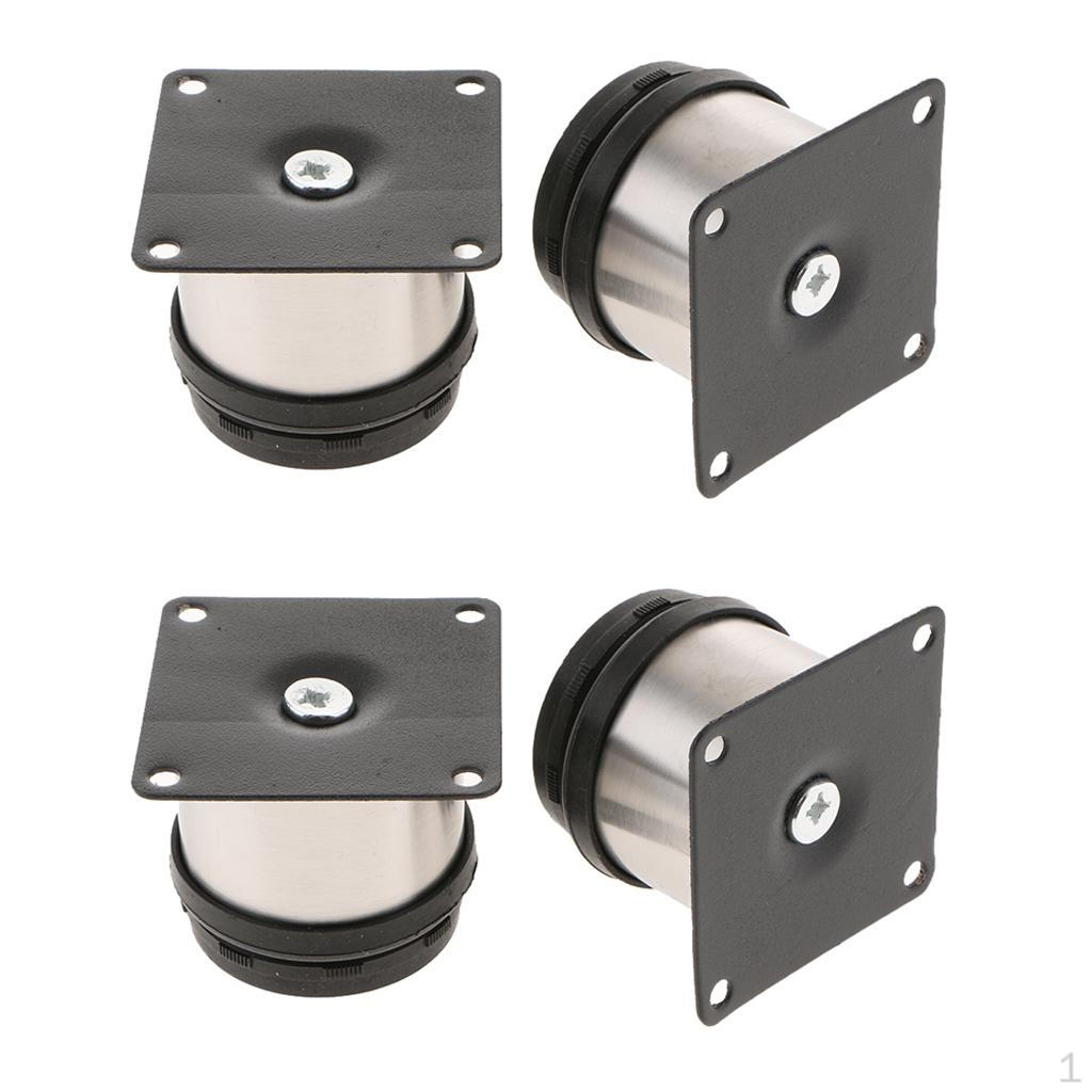 

8 см Высота Мебель из нержавеющей стали Кухонные ножки 2 дюйма Круглые Шкафы, Диван, Столы, Упаковка из 4 штук