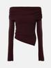 Women's Asymmetrical One-Shoulder Knitted Pullover Sweater