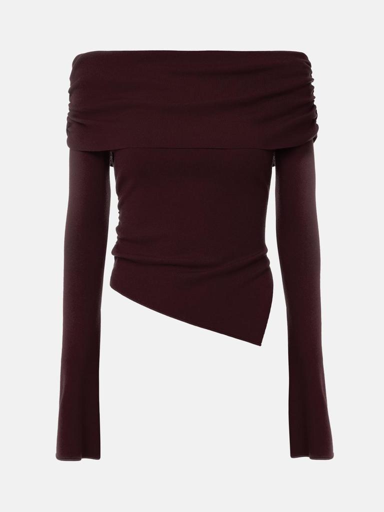 Women's Asymmetrical One-Shoulder Knitted Pullover Sweater