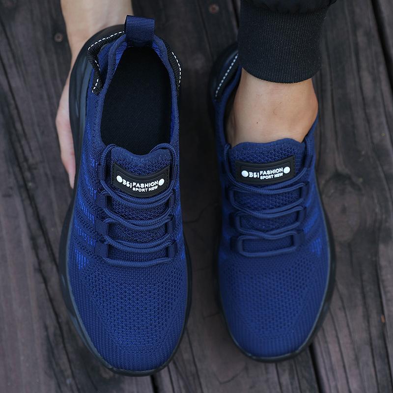 Men's Breathable Knit Sneakers Comfortable Walking Shoe Summer Fashionable Casual Running Shoes
