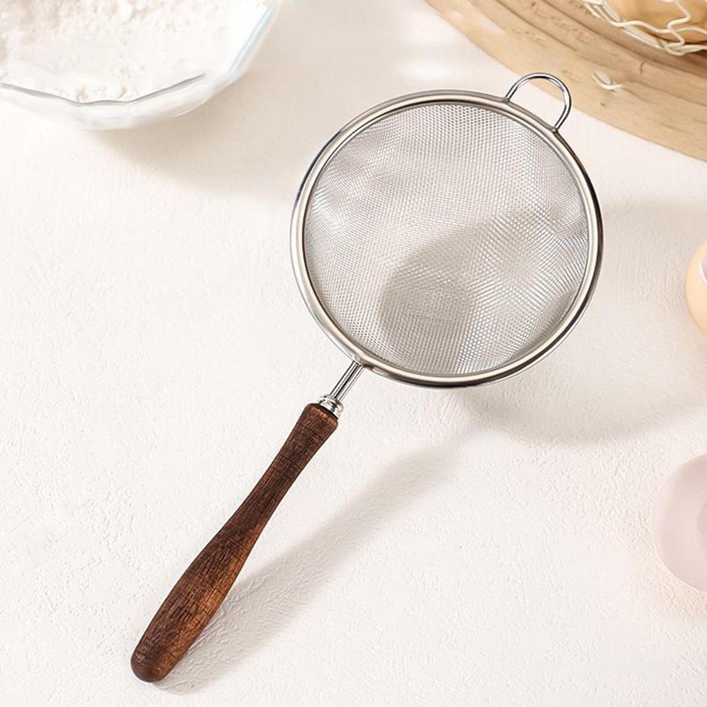 S-L Stainless Steel Fine Mesh Strainer Sieve Strainer Kitchen Fried Food Filter Oil Baking Tool Reusable Handheld Sifter Skimmer