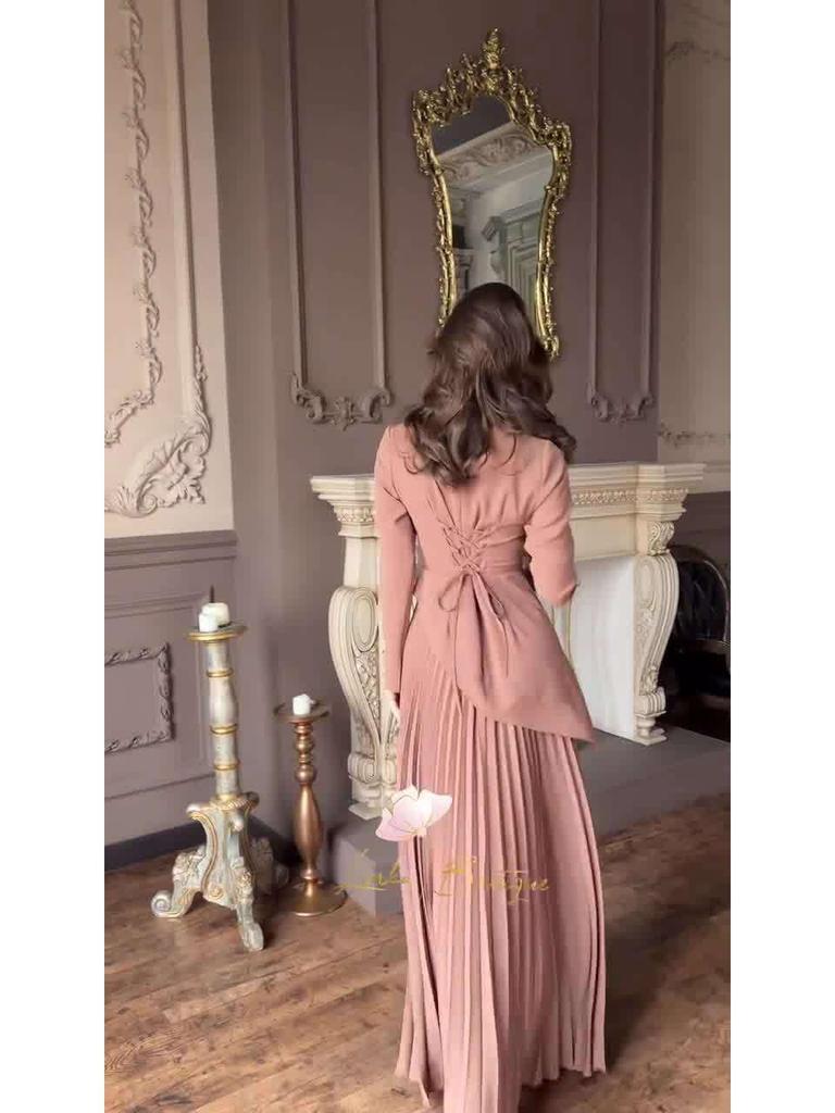 Elegant European-American Slim Fit Luxurious Long Sleeve Dress for Women - 2025 Style
