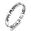 Weihua Lotus Heart Buddhist Language Tibetan Heart Sutra Silver Plated Bracelet Fashionable and Popular Imitation Thai Silver Bracelet for Women