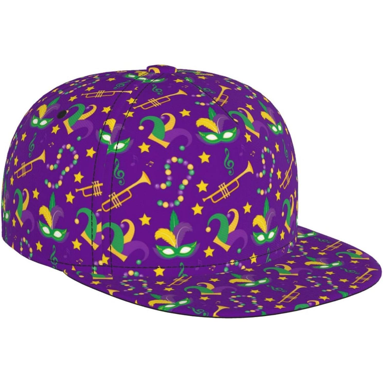 

Mardi Gras Carnival 2026 Baseball Cap for Men Women, Adjustable Trucker Hat Snapback Sun Dad Cap Lightweight Unisex for Summer One Size
