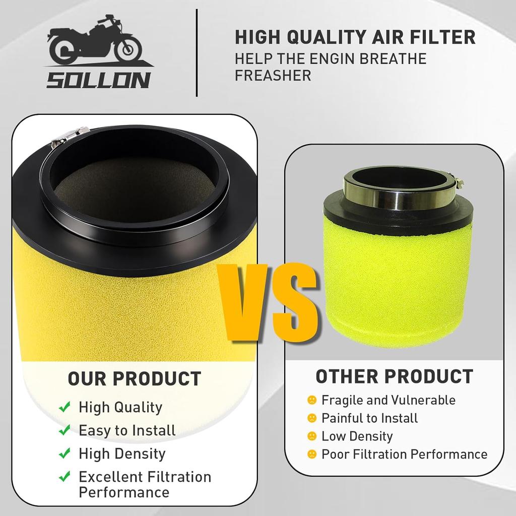 17254-HPO-A00 Air Filter For Honda Pioneer 700 Foreman 500 Rincon 680 4X4 Big Red 700 MUV700 TRX680FA TRX680FGA TRX500FM TRX500FE SXS700M2 Rubicon