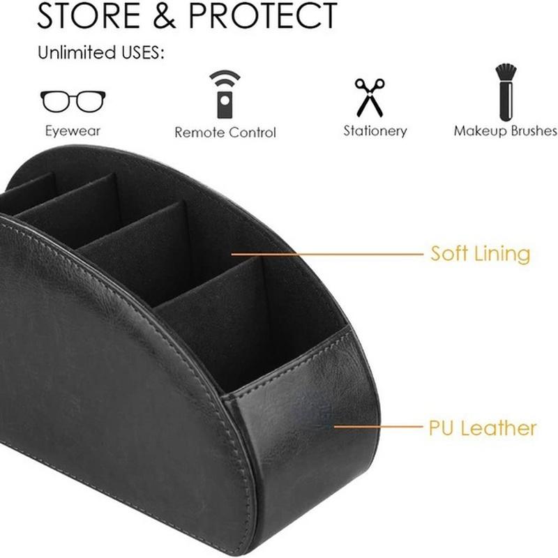 Úložný box na dálkové ovladače Držák Organizér Kůže Ovladač Dálkové ovládání Štětce na make-up Domácí Stůl