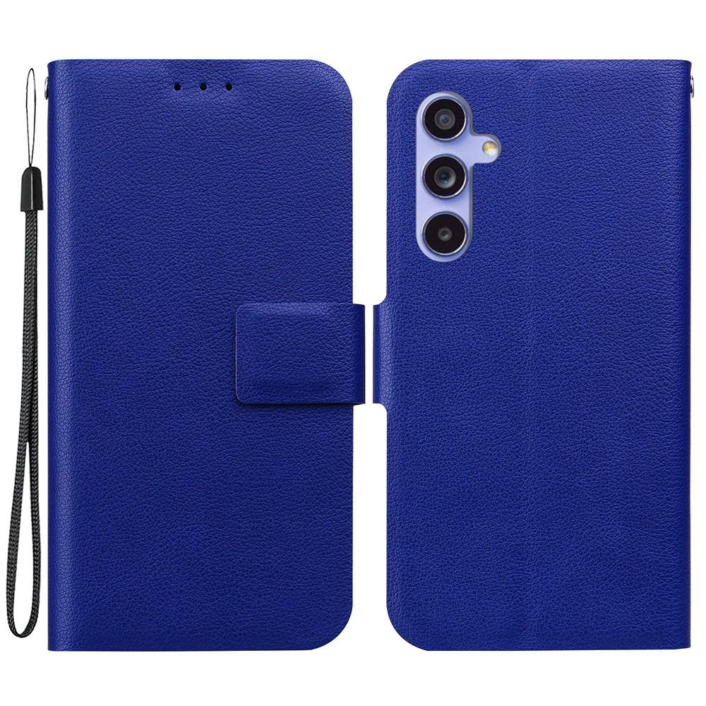 

For Samsung Galaxy S23 FE Case Ultra-Thin PU Leather+TPU Phone Cover with Card Slot Blue