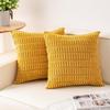 Solid Color Plush Double-Sided Pillowcase Corduroy Cushion Cover Decorative Sofa Bed Head Lumbar Support Pillowcase Set Of Two