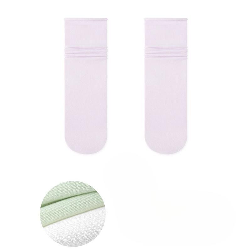 Ladies Spring and Summer Thin Month In The Tube Boneless Ice Ice Pile Socks