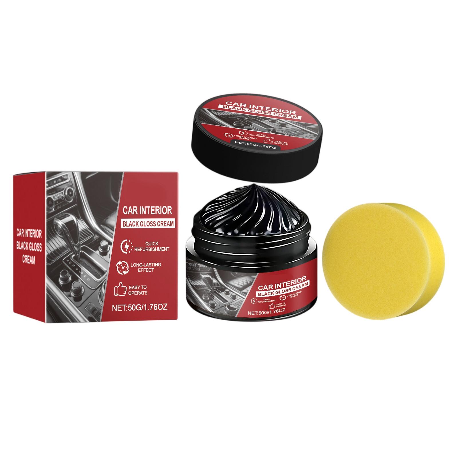 

Паста для салона автомобиля, воск для ухода за приборной панелью, универсальная паста для ухода за выцветающими поверхностями с губкой, 50 г One Size белый