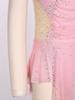Girls Figure Skating Dress Sleeveless Sparkly Rhinestones Ruched Mesh Built In Briefs Dancewear