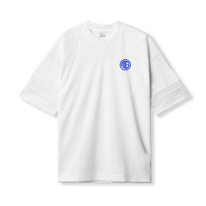 

Do The Work Muscleguys Сетка с V-образным вырезом Крупногабаритная мужская уличная хип-хоп Бидибилдинг Фитнес-тренировки Большой размер Летняя футболка с принтом XXL белый