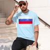 Russia Flag Design Unisexs Tshirt National P Pattern Summer Casual Wear Gift For Unisex And 2026 New Model Shortsleeve Crewneck Tsh