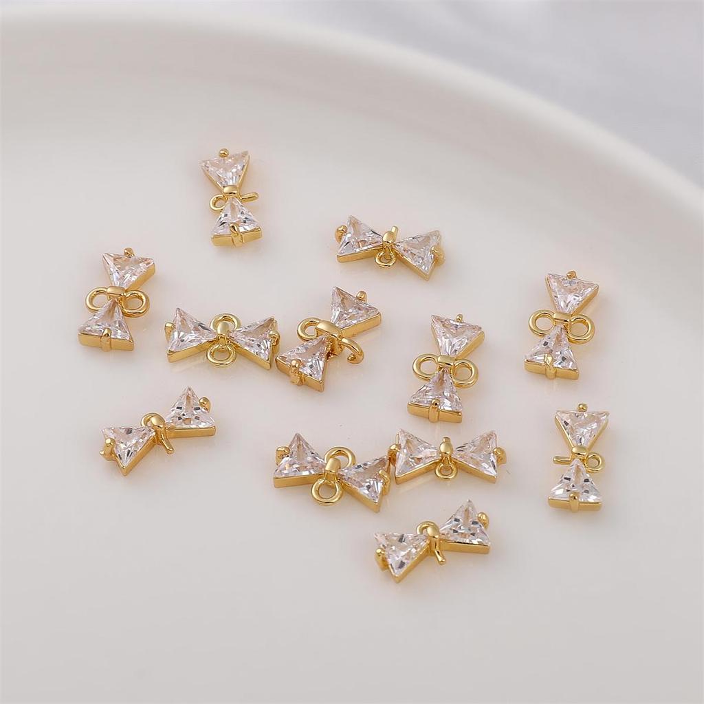 12mm Copper Bow Tie Shape Pendant For Jewelry Making DIY Bracelet Necklace Earring