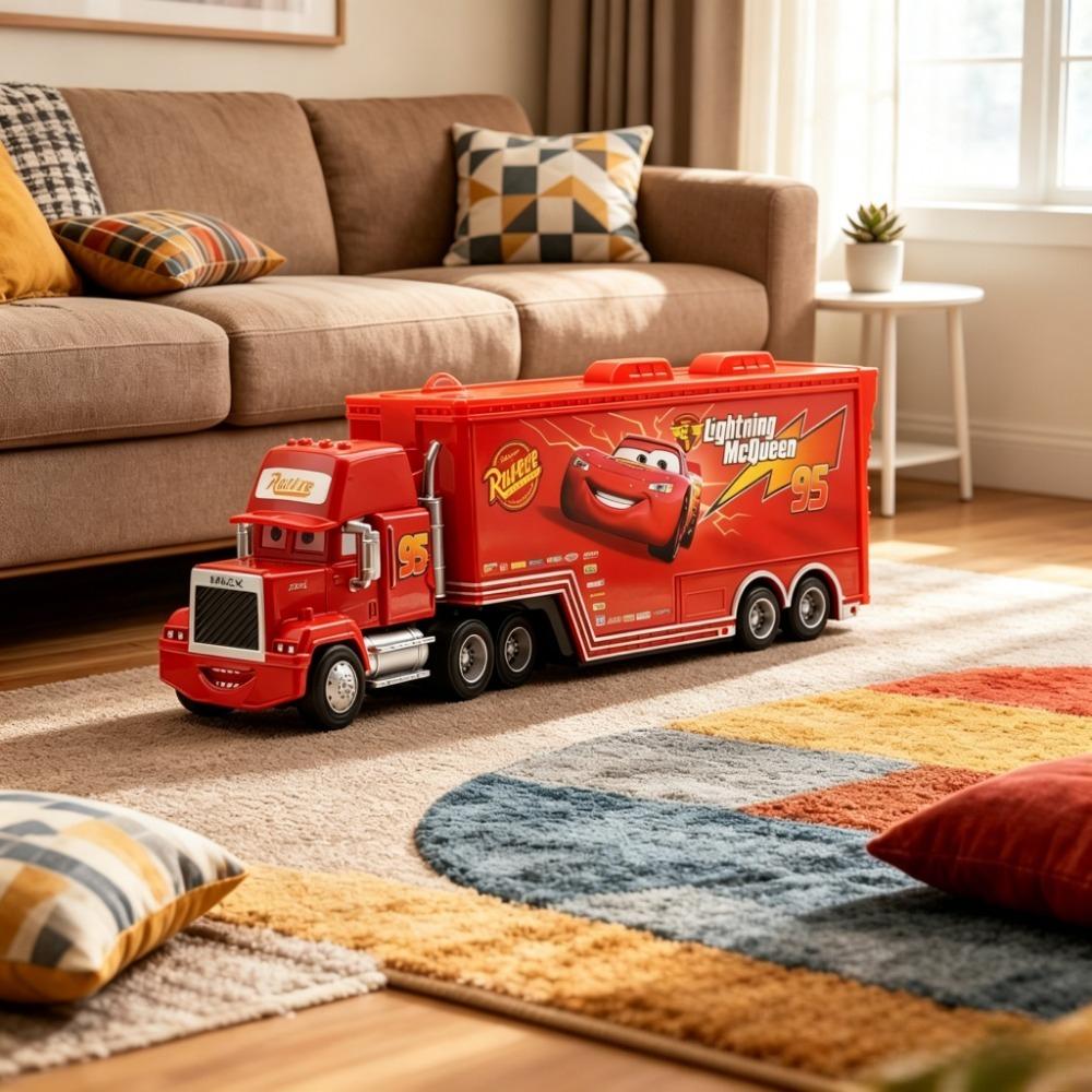 Cars Toys- Lightning McQueen Jackson Storm Chick Hicks Diecast Container Truck Metal Alloy Model Peripheral Toys Birthday Gifts!