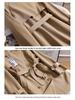 Women's Petite Khaki Trench Coat - British & Korean Style for Autumn/Spring 2025