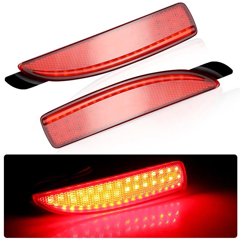 2PCS Car Red LED Side Marker Light For 2004-2008 1st Gen Mazda 3 Sedan/Hatch, Replace OEM Red Bulb-Less Sidemarker Reflectors