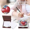 Wooden DIY Sticky Note Holder Diamond Art with 160 Papers Diamond Painting Memo Pad for Home Office and School Supplies