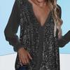 Lady Shirt Plus Size Casual V-Neck Soft Fashion Texture Polyester Pullover Women Blouse