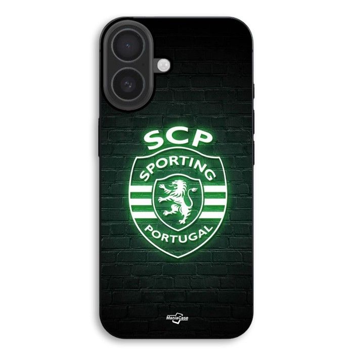 Coque de téléphone - MANIACASE - iPhone 17 - Silicone TPU - Lumineux - Sporting Portugal