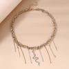 Gothic Punk Snake Choker Necklace Multilayer Tassels  Necklace Chain Men Women Hip Hop Party Jewelry Gifts