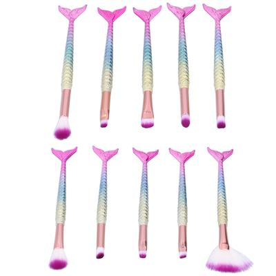 10PCS Makeup Brushes Set Soft Bristles Brushes Kit for Blush Eye Shadow Eyebrow Highlight