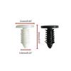 100 Pcs Black White Push Pins Plastic Hole Hood Pressure Pins for Car Roof