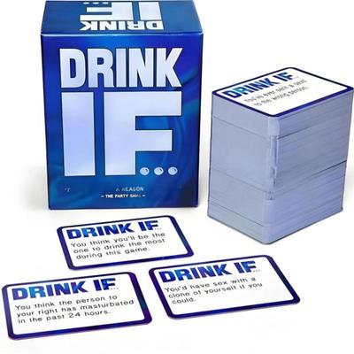 1 Stück Getränk WENN... Urkomische Erwachsenen-Trinkspielkarte für pikante Situationen, Mutproben & riskante Fragen für Spieleabende, Party-Spiel, Geschenk