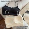Small Floral Seamless Thin Shoulder Strap Beautiful Back Fixed Cup Sling Vest Anti-light Bra Cover