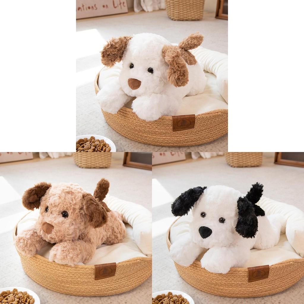 Plush Dog Lying Toy Cartoon Stuffed Animal Doll Bedroom Decoration Gift Kids