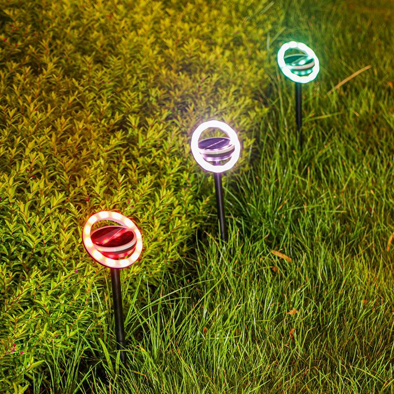 Waterproof Solar Garden Lights: Outdoor Courtyard, Lawn, Flower Bed Decoration with Ground Stake & Sensor