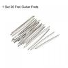 uxcell Acoustic Guitar Frets, Wire Guitar Fretboards, 20 Frets, 2.2mm, Silver Tone, Replacement Fretboards, 20 Pieces