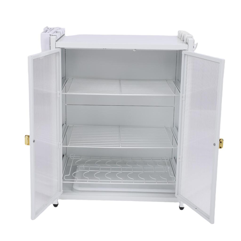 Kitchen Countertop Dish Storage Cabinet 3 Tier Dish Rack Space Saving Multifunctional Large Storage Shelf Organizer