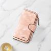 Leash Dog and Footprint Path Pattern Printed Long Wallet, Multifunctional Portable Coin Purse with Clasp, Suitable for Daily Commuting, Large