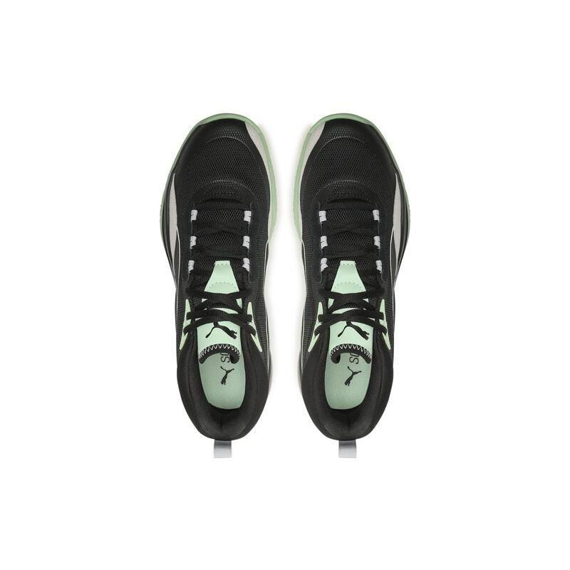 Puma Playmaker Unisex Faux Leather Synthetic Suede Versatile Comfort Mid Casual Shoes Black Teal 385841-08