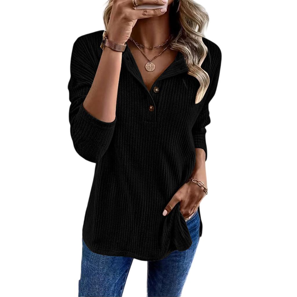 Damen Übergröße Lässiges Sweatshirt Locker Gestricktes Oberteil