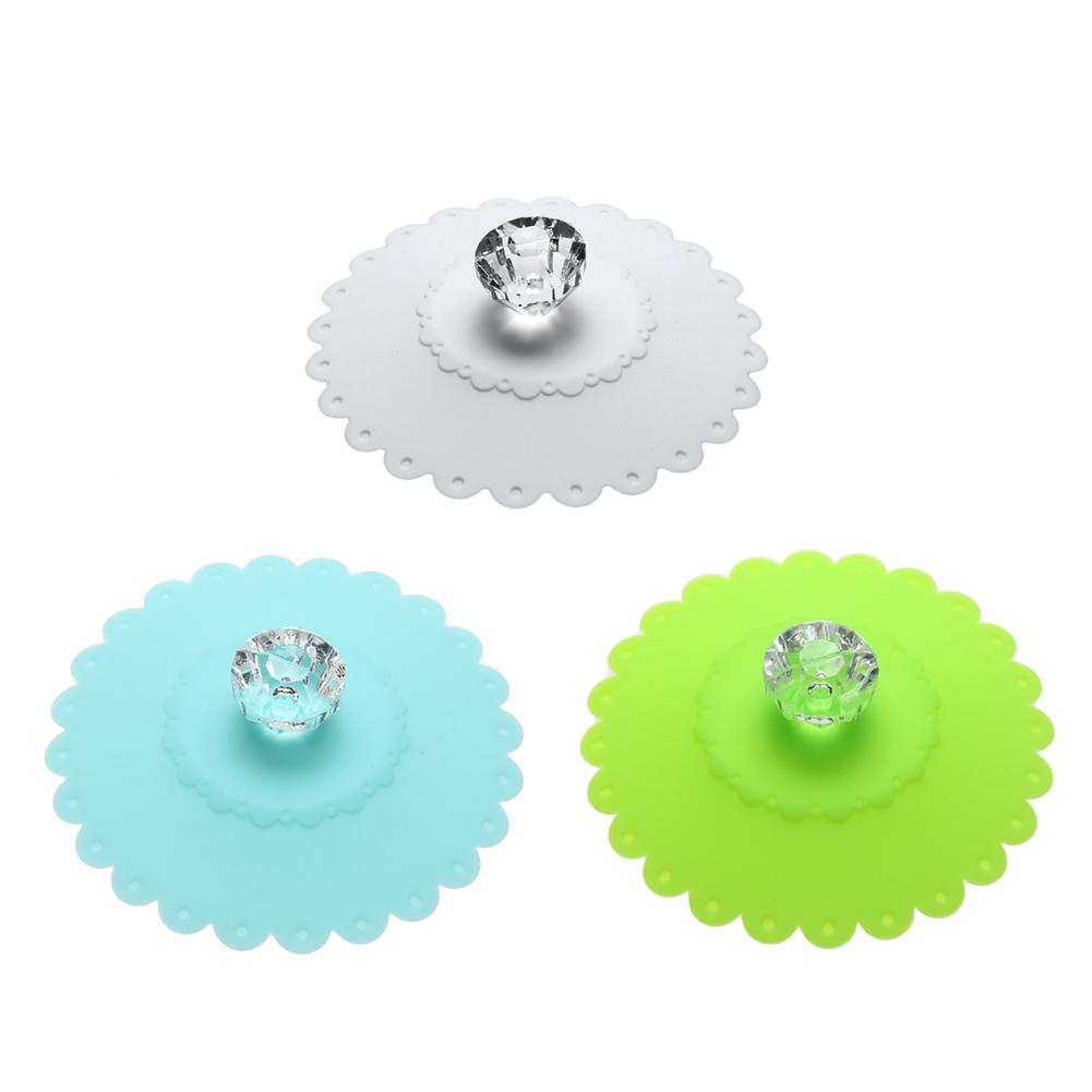1PCS Lace Silicone Diamond Cup Lid Dustproof Leakproof Reusable Silicone Diamond Seal Cover Thermal Insulation Cup Cover