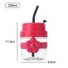Cute Flower Straw Glass Water Bottle